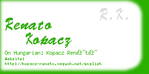 renato kopacz business card